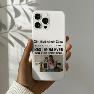 Krant 'Beste moeder ooit' met eigen naam en foto iPhone 16 Pro Hoesje