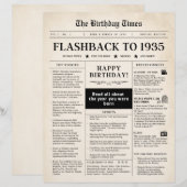 Krant bij verjaardag 1935 Sepia (Voorkant / Achterkant)