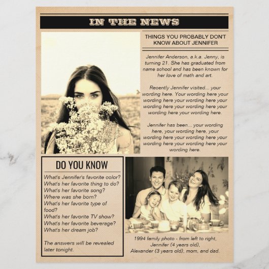 krant Birthday 1990 Flyer (Achterkant)