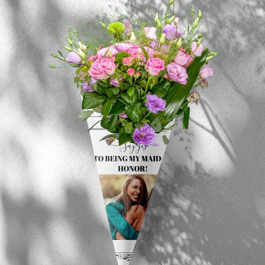 Krant Bruidsmeisje Bouquet Voorstel Retro Cadeaupapier