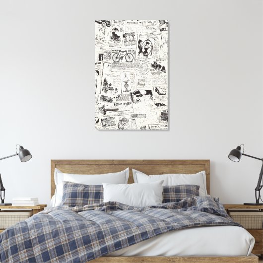 krant canvas afdruk (Insitu (Slaapkamer))