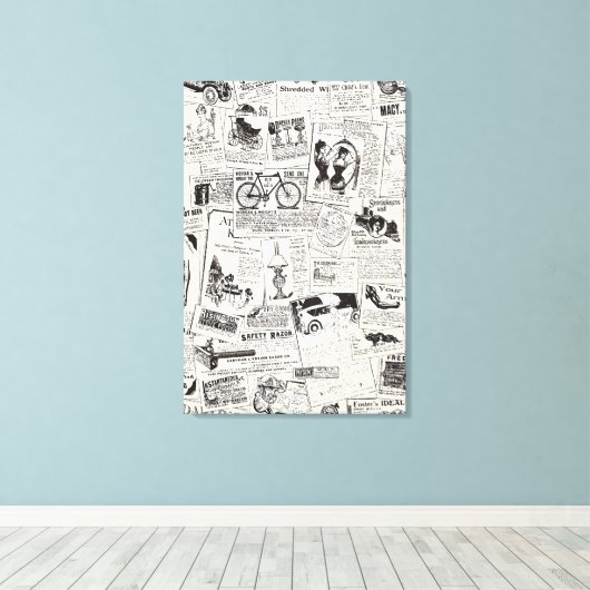 krant canvas afdruk (Insitu (Houten vloer))