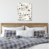 krant canvas afdruk (Insitu (Slaapkamer))