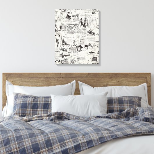  krant canvas afdruk (Insitu (Slaapkamer))