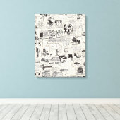 krant canvas afdruk (Insitu (Houten vloer))