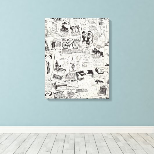 krant canvas afdruk (Insitu (Houten vloer))