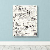 krant canvas afdruk (Insitu (Houten vloer))