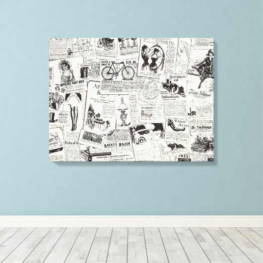 krant canvas afdruk (Insitu (Houten vloer))