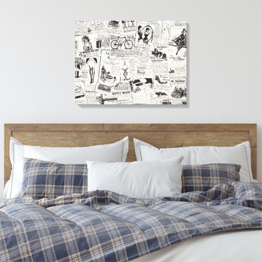  krant canvas afdruk (Insitu (Slaapkamer))