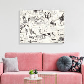  krant canvas afdruk (Insitu (Woonkamer))