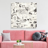  krant canvas afdruk (Insitu (Woonkamer))