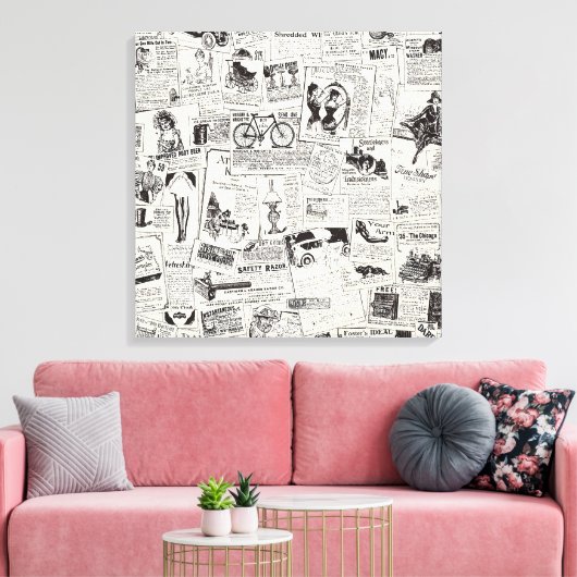  krant canvas afdruk (Insitu (Woonkamer))