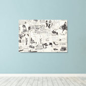 krant canvas afdruk (Insitu (Houten vloer))