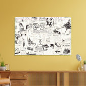 krant canvas afdruk (Insitu (Woonkamer))
