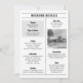 Krant Chic Bachelorette Weekend Route Kaart (Achterkant)