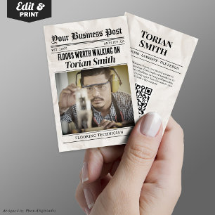 Krant Contact Vloeren & Tegel Aannemer Contactkaartje