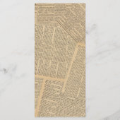  krant Country Sunflower Wedding Menu (Achterkant)