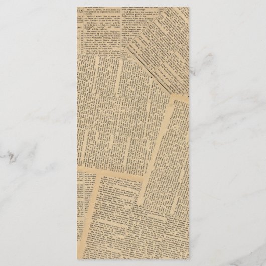  krant Country Sunflower Wedding Menu (Achterkant)