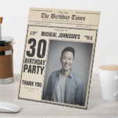  krant Custom 30th Birthday Welkom Reclamebord Met Voetstuk (Insitu)