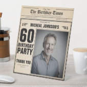  krant Custom 60th Birthday Welkom Reclamebord Met Voetstuk (Insitu)