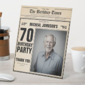  krant Custom 70th Birthday Welkom Reclamebord Met Voetstuk (Insitu)