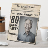  krant Custom 80th Birthday Welkom Reclamebord Met Voetstuk (Insitu)