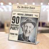 krant Custom 90th Birthday Welkom Reclamebord Met Voetstuk