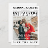 krant Custom Foto Opslaan van de datum Kaart (Voorkant / Achterkant)