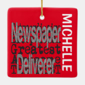 Krant Deliverer Extraordinaire CUSTOM Keramisch Ornament (Achterkant)