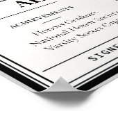 Krant Diagonaal Onderteken Poster voor Afgestudeer (Hoek)