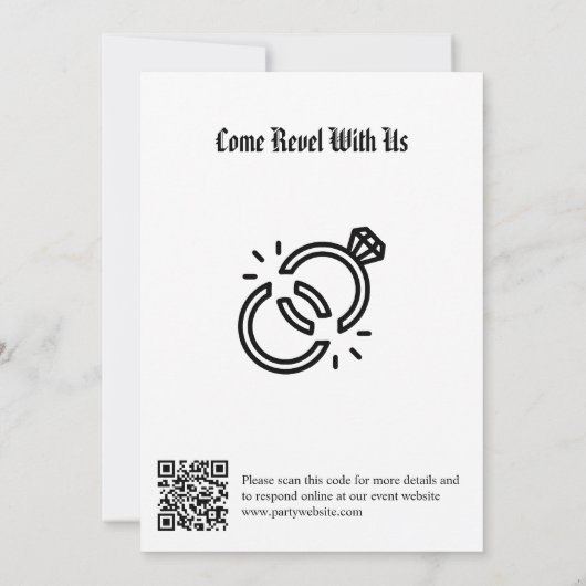 Krant echtscheiding uitnodiging: Probleem opgelost Kaart (Achterkant)