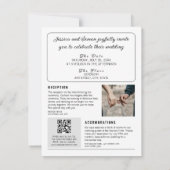 Krant Elegante Foto Alles In Een Bruiloft Kaart (Achterkant)