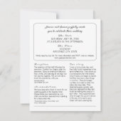 Krant Elegante Unieke Foto Details Bruiloft Kaart (Achterkant)