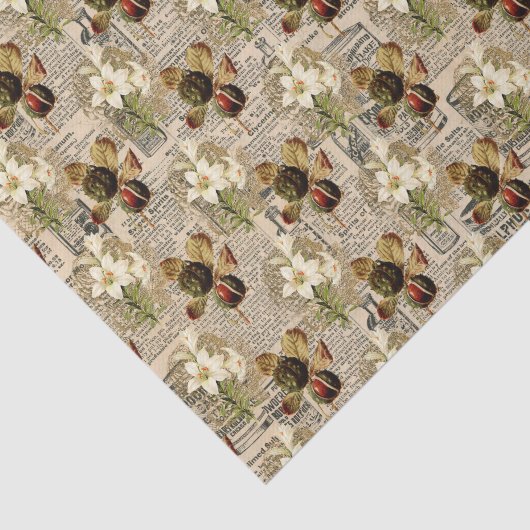 krant en bessen tissuepapier (Detail)