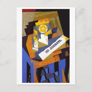 Krant en fruitschaal van Juan Gris (1916) Briefkaart