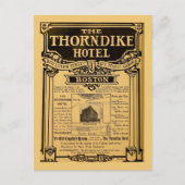 krant en Thorndike Hotel Boston Briefkaart (Voorkant)