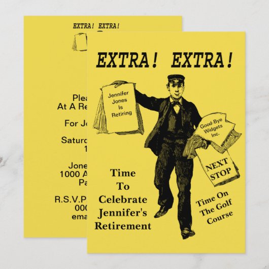 krant Extra Extra Pensioenpartij Kaart (Voorkant / Achterkant)