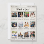  krant Familie Kerstfoto Collage Feestdagenkaart (Achterkant)