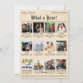  krant Familie Kerstfoto Collage Feestdagenkaart (Achterkant)