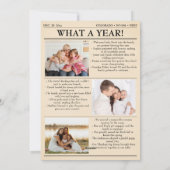  krant Familie Kerstjaar in de Review Feestdagenkaart (Achterkant)