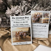 Krant Familiefoto Kerstmis Feestdagenkaart