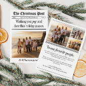Krant Familiefoto Kerstmis Feestdagenkaart