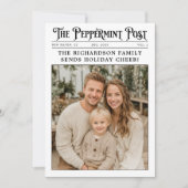 Krant Familiejaar in Review Foto Kerst Feestdagenkaart (Voorkant)