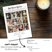 Krant Familiejaar in Review Foto Kerst Feestdagenkaart