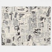 krant fleece deken (Voorkant (Horizontaal))