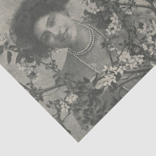  krant Floral Advertisement Tissuepapier (Detail)