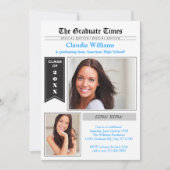 Krant Foto Afstuderen Uitnodiging (Voorkant)