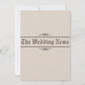  krant foto grappige bruiloft uitnodiging (Achterkant)