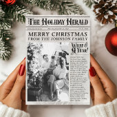 Krant Foto Jaaroverzicht Kerstmis Feestdagenkaart