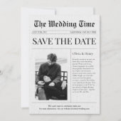 Krant Foto Trouw Aankondiging Save The Date (Voorkant)